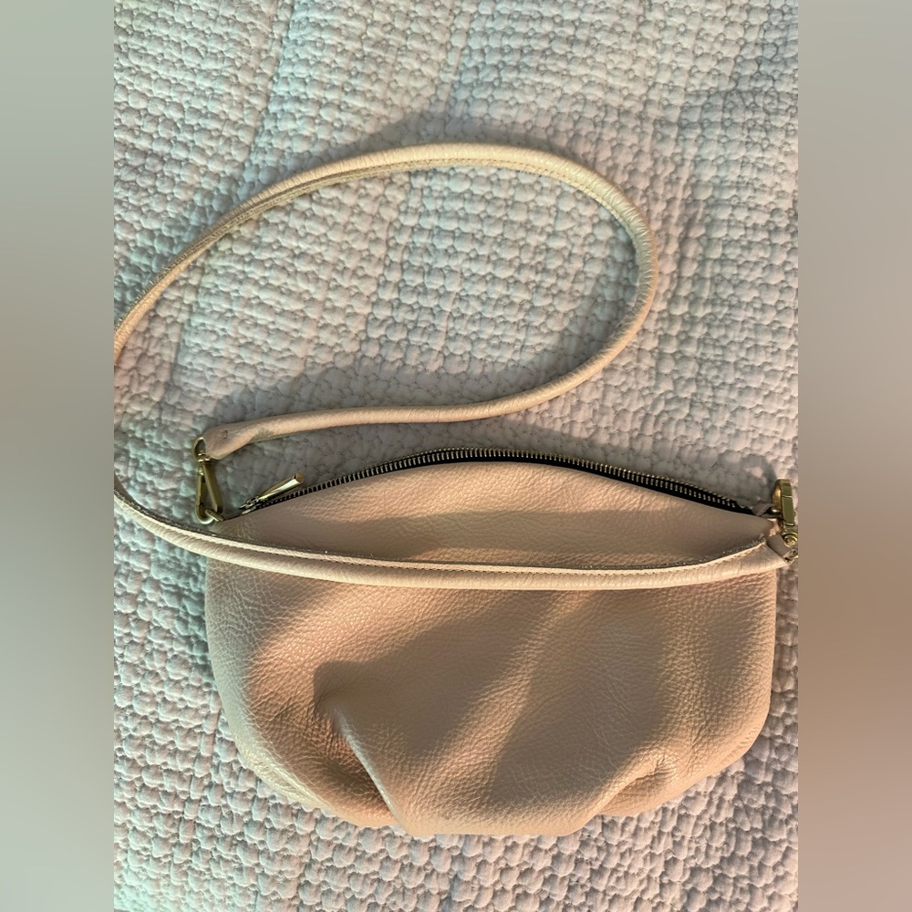 Opelle pale pink Leather Crossbody Bag